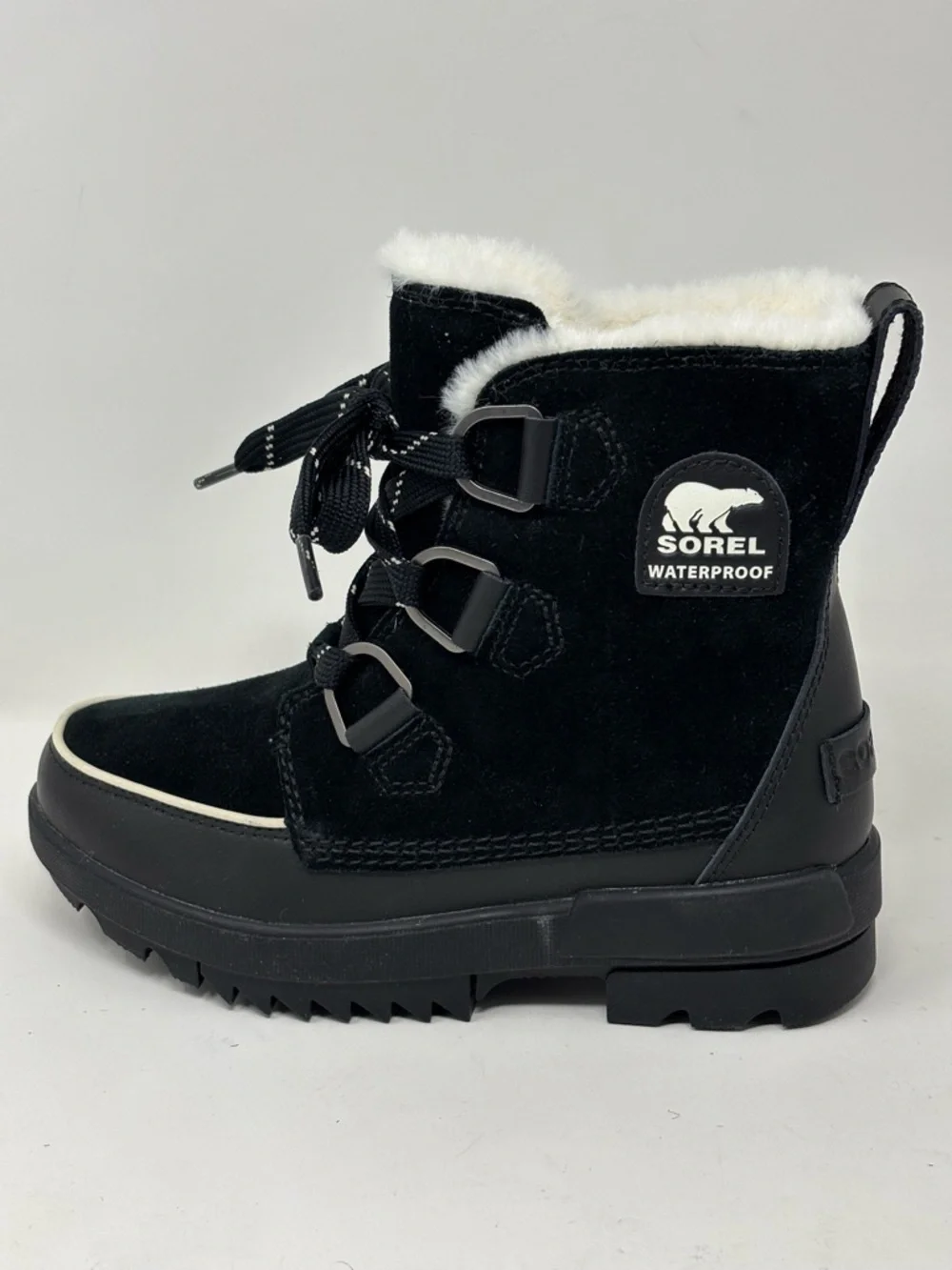 Sorel Tivoli IV Lace-Up Waterproof Black Boots Size 5 NEW IN BOX - Picture 4 of 12